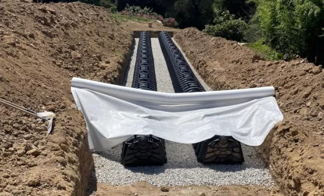 Réalisation d'épandage avec tunnels 