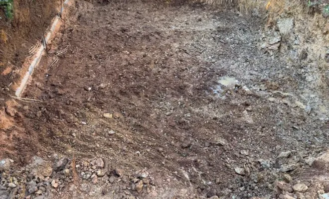 Réalisation d'un terrassement pour une piscine à La Croix-Valmer, Golfe de Saint-Tropez, RCVA BTP