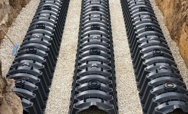 Réalisation d'un assainissement non collectif avec épandage en tunnels à Cogolin, Golfe de Saint-Tropez, RCVA BTP